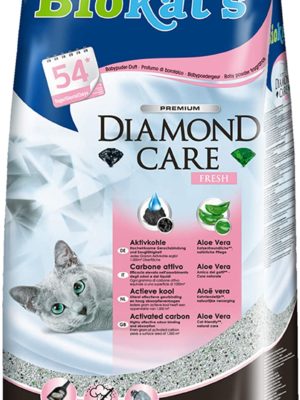 Biokat's Diamond Care Fresh mit Duft - Feine Katzenstreu mit Aktivkohle und Aloe Vera - 1 Sack